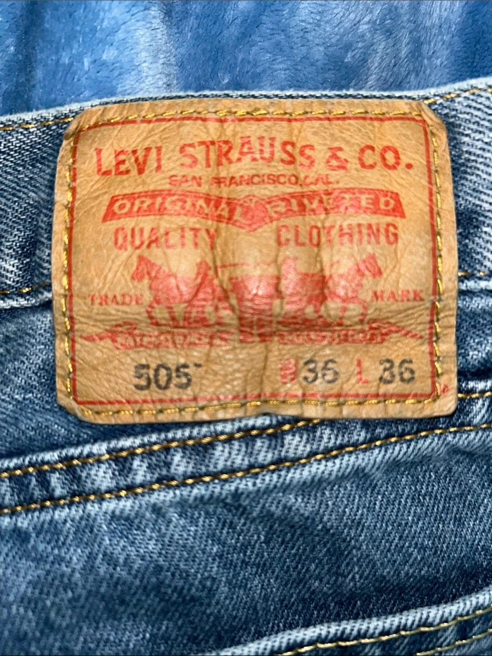 Levi's Straight-Leg Jeans in Light Blue Denim